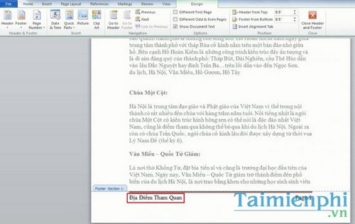 Bí quyết tạo Header và Footer đẹp trong Word 2010