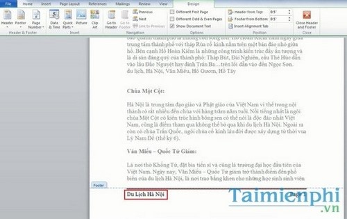 Bí quyết tạo Header và Footer đẹp trong Word 2010