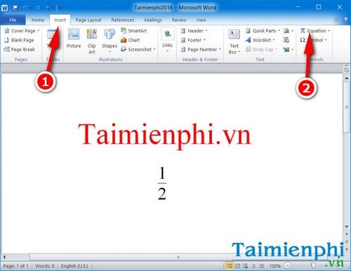 Hướng dẫn viết phân số trong Word và công thức phân số cho các phiên bản từ 2003 đến 2013.