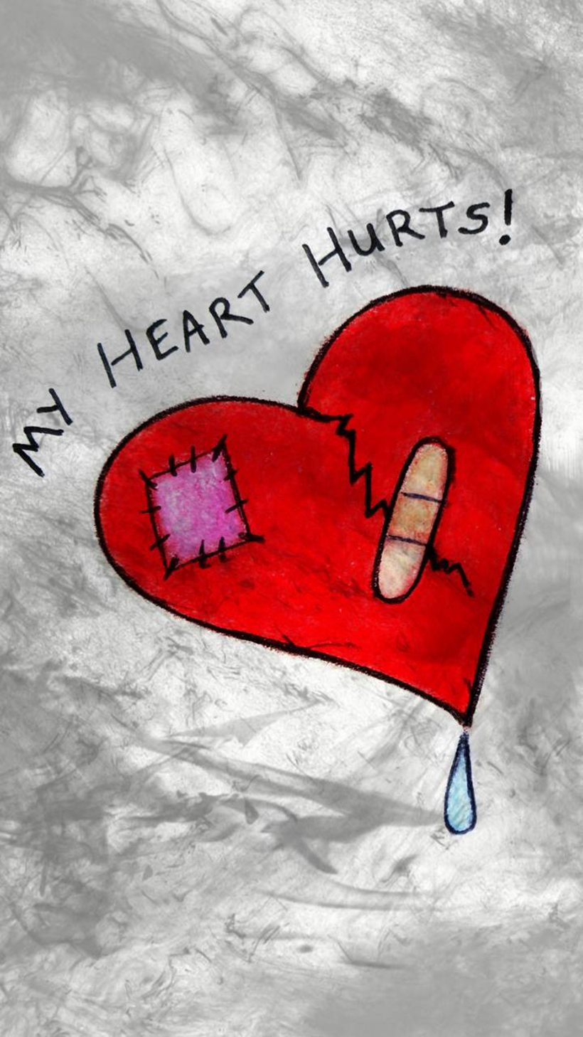 Biểu tượng của trái tim đau đớn và buồn bã