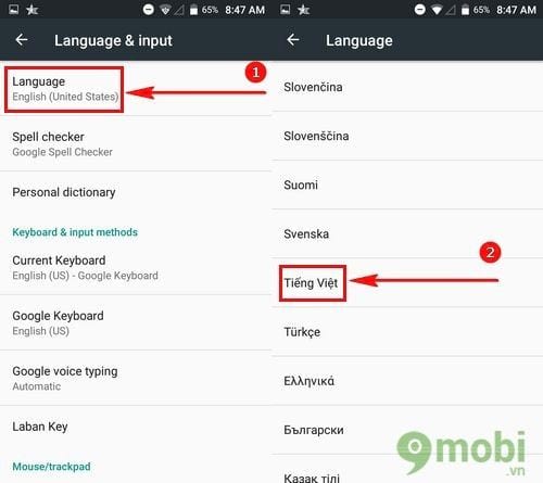 Hướng dẫn cài đặt tiếng Việt trên Android