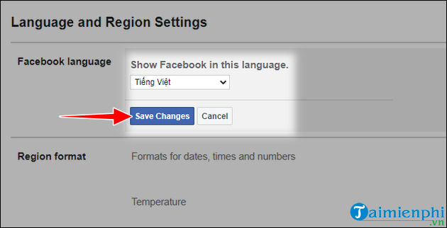 Hướng dẫn chuyển đổi ngôn ngữ Facebook sang tiếng Việt trên máy tính
