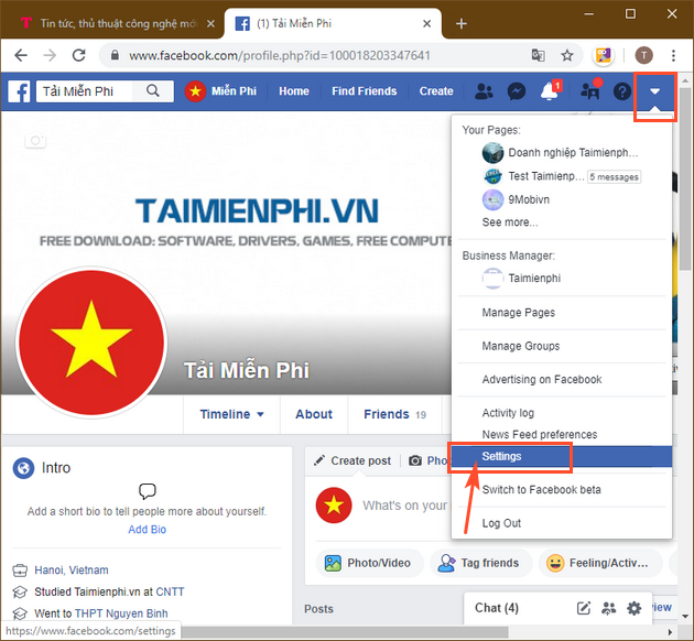 Hướng dẫn chuyển đổi ngôn ngữ Facebook sang tiếng Việt trên máy tính