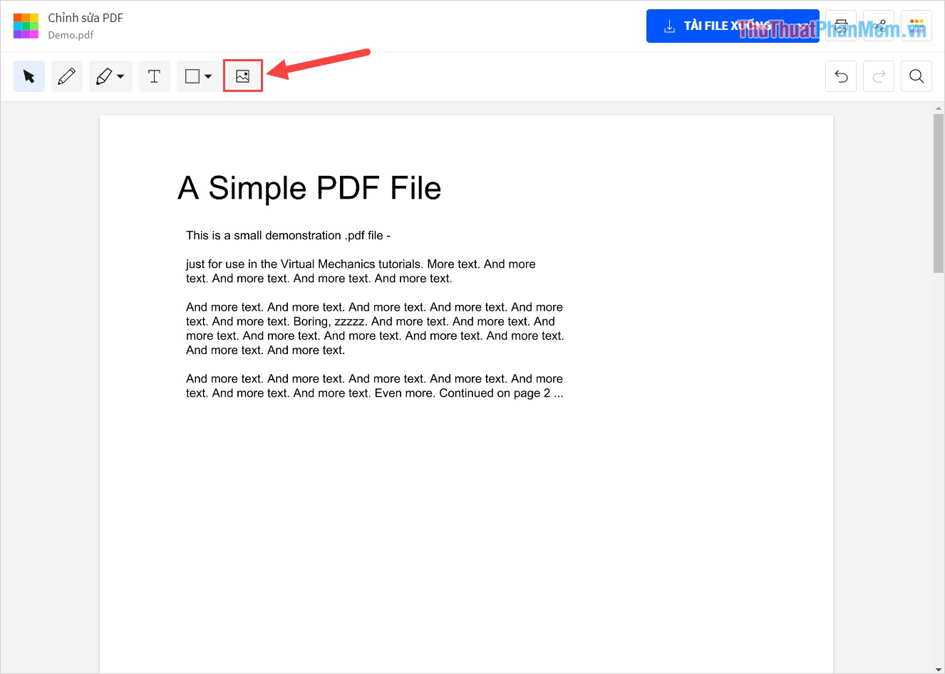 Cách thêm hình ảnh vào tài liệu PDF