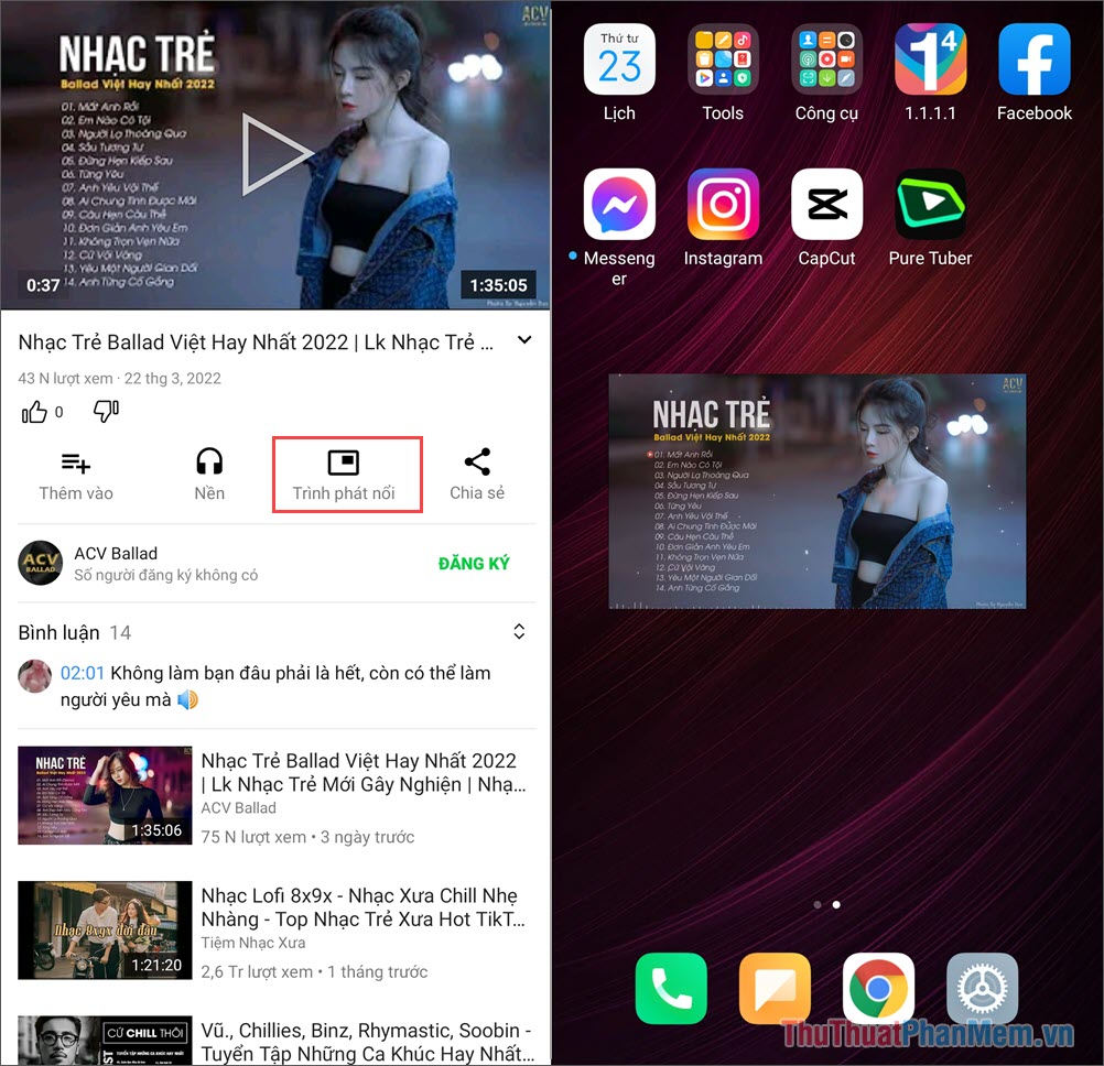 Hướng dẫn sử dụng Pure Tuber - Ứng dụng nghe nhạc YouTube tắt màn hình