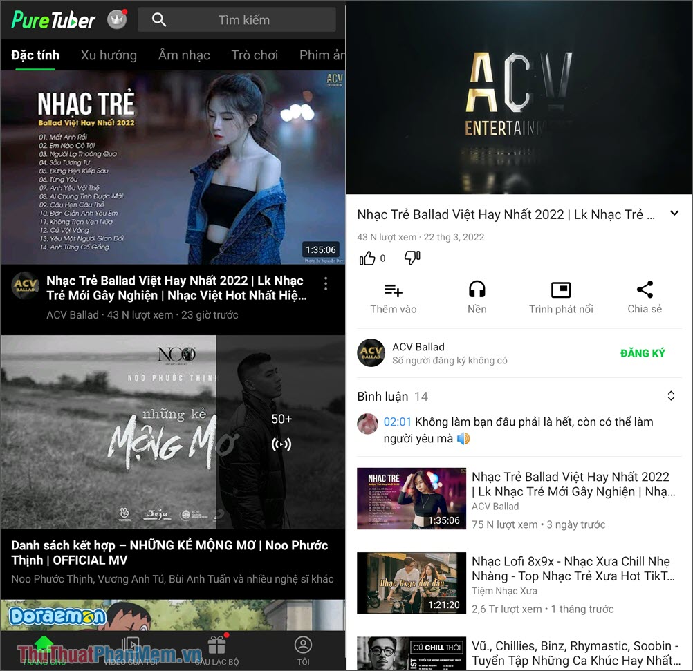 Hướng dẫn sử dụng Pure Tuber - Ứng dụng nghe nhạc YouTube tắt màn hình