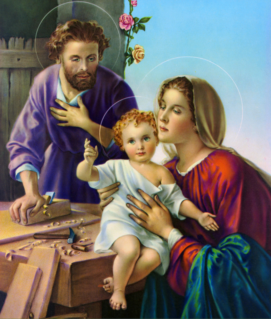 Bức tranh về gia đình Thánh Gia đẹp đẽ