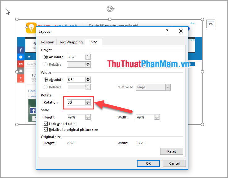Bí quyết xoay hình ảnh trong Word