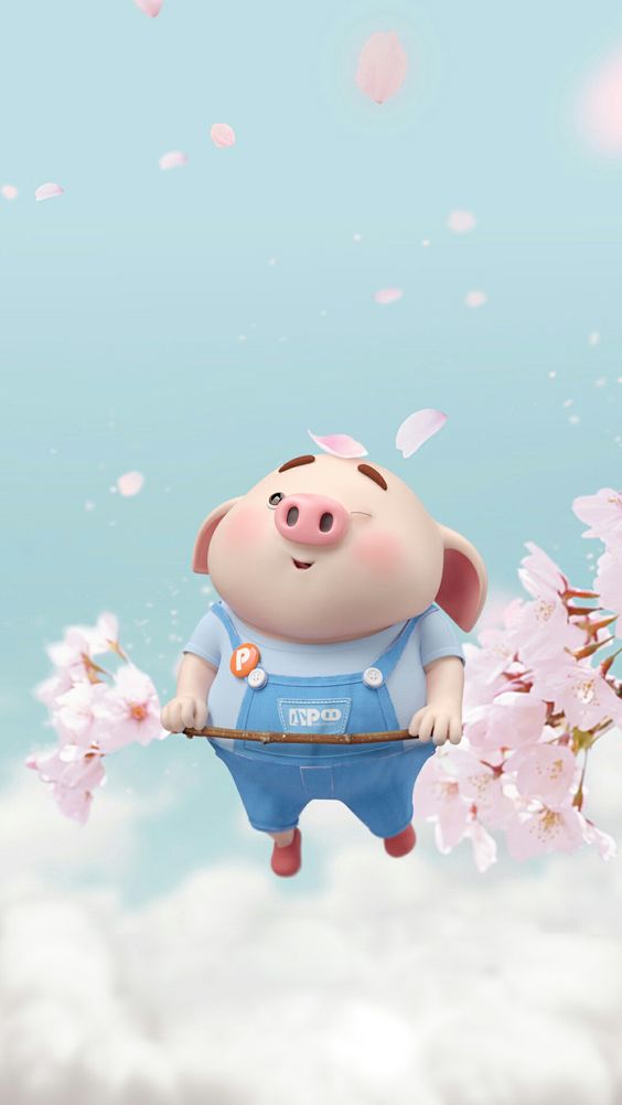 Hình nền chibi Lợn Con Ủn Ỉn 2019 cực cute cho điện thoại và máy tính | Pig  wallpaper, Cute pigs, Cute piglets