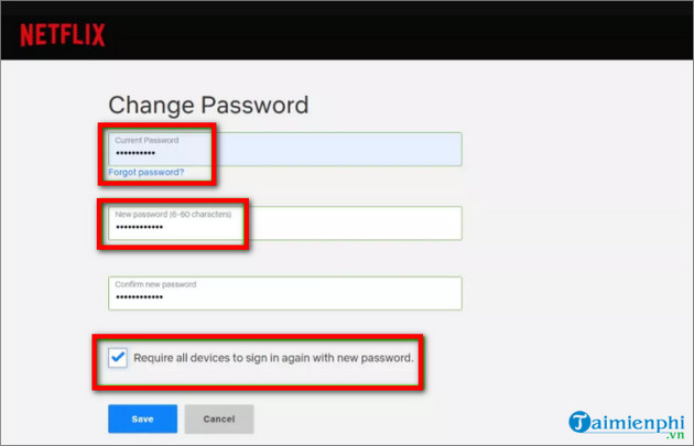 Cách thay đổi mật khẩu Netflix trên máy tính và điện thoại
