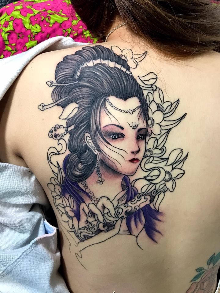 Hình xăm geisha làm mê mẩn các cô gái - Notaati Tattoo