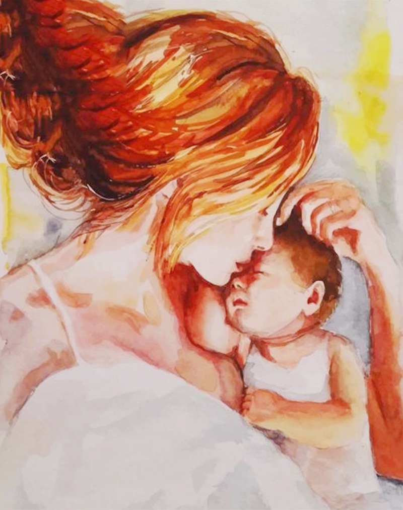 Bức tranh về mẹ và con gái đẹp, tranh vẽ mẹ và con gái đẹp nhất