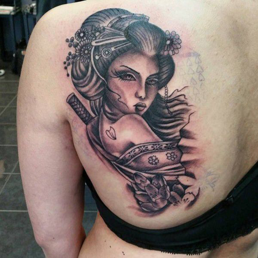 Ý Nghĩa Hình Xăm Cô Gái Nhật - Geisha - Notaati Tattoo