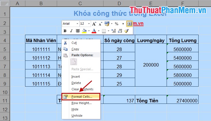 Cách Khóa Ô Công Thức Trong Excel 2010 - Hướng Dẫn Chi Tiết Từng Bước