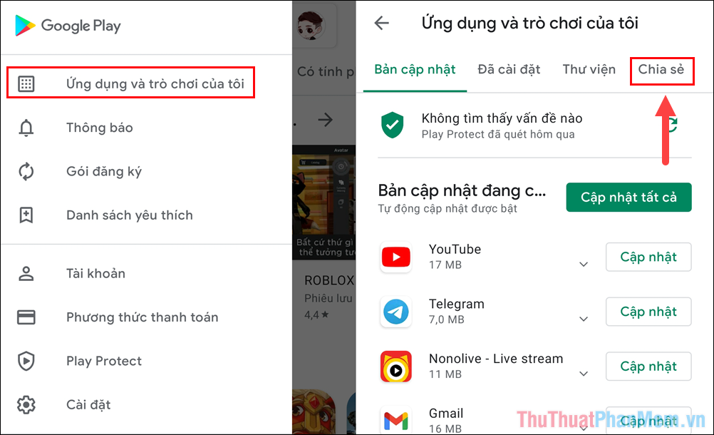 Cách chia sẻ ứng dụng trên điện thoại Android