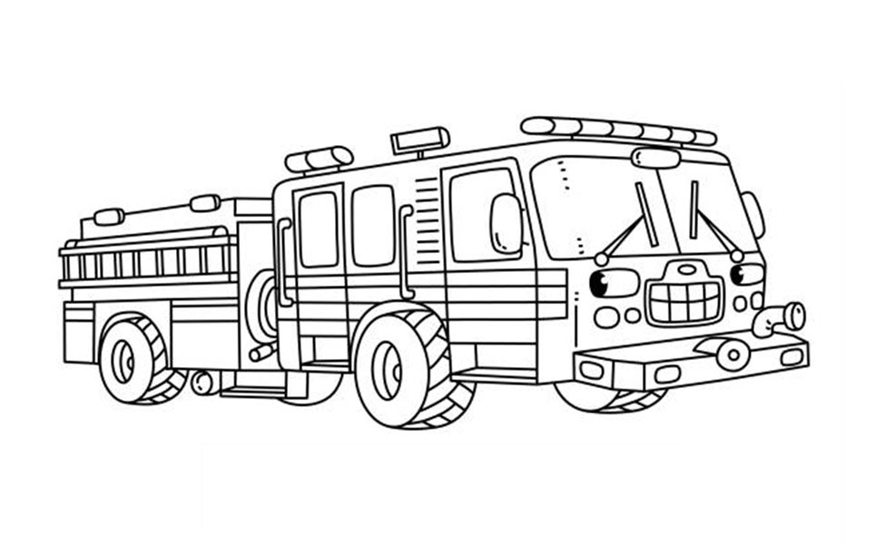 Tô màu tranh xe cứu hỏa