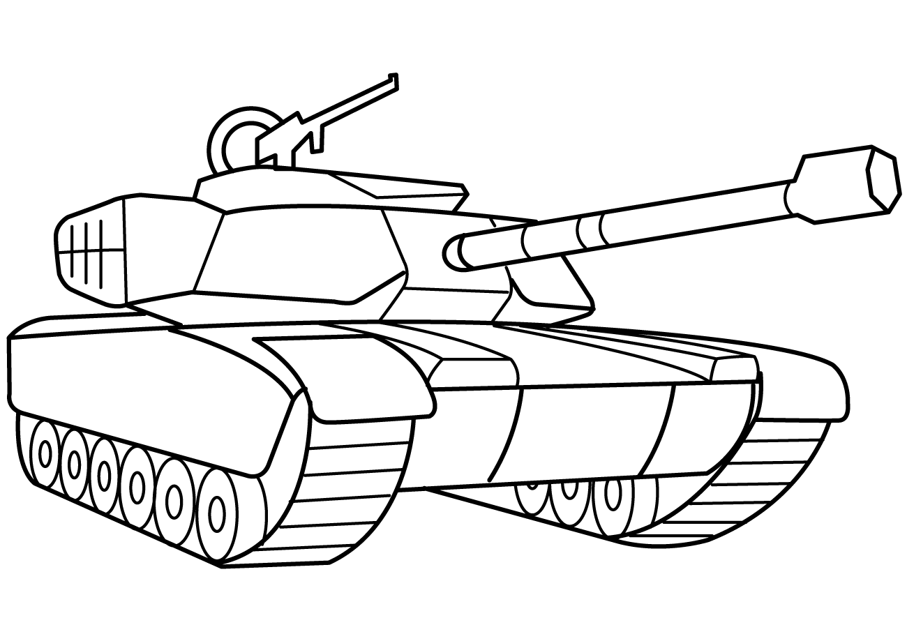 Bộ tranh tô màu xe tăng dành cho bé