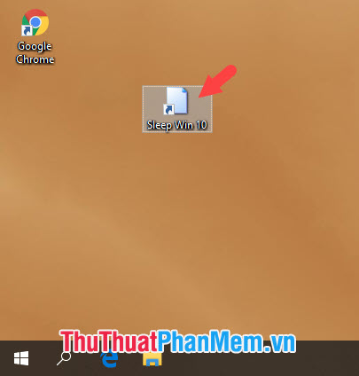 Phím tắt Ngủ trên Win 10