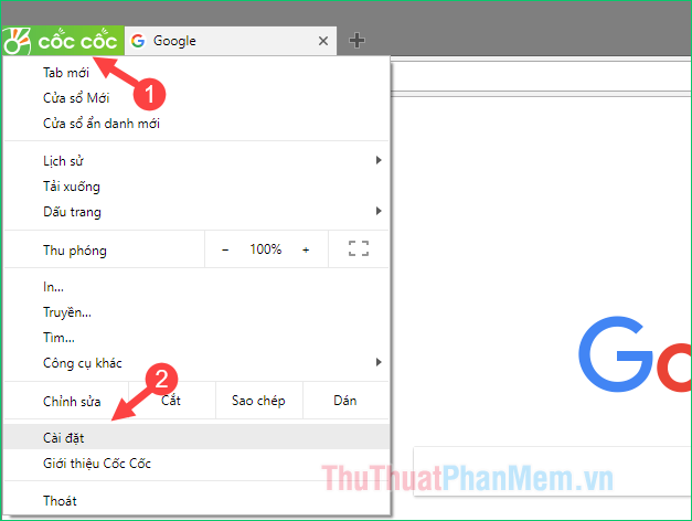 Hướng dẫn cách thiết lập Google làm trang chủ của trình duyệt