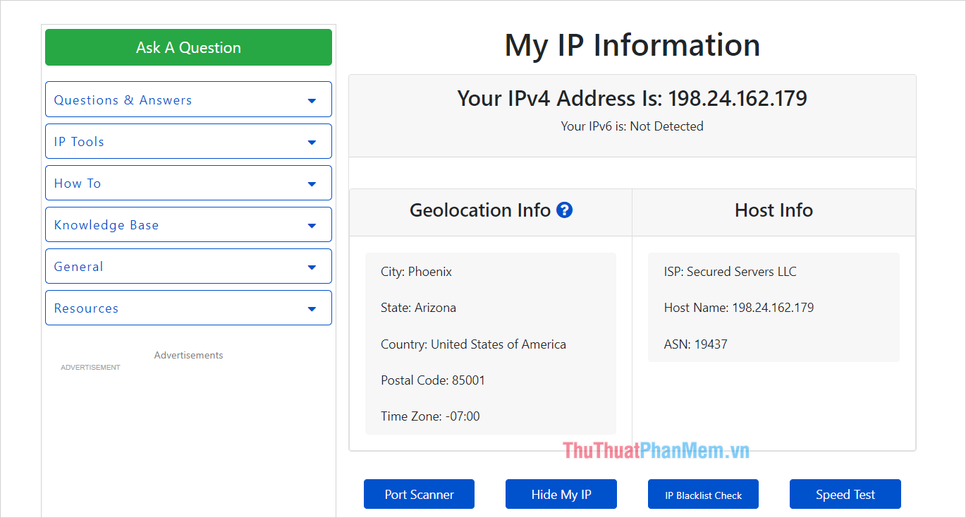 Kiểm tra địa chỉ IP