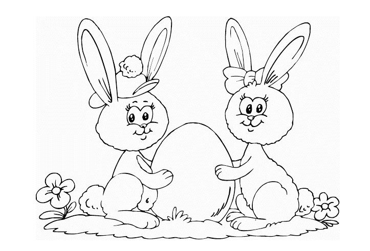 Mẫu tranh tô màu con thỏ và củ cà rốt cho bé - Tô màu trực tuyến