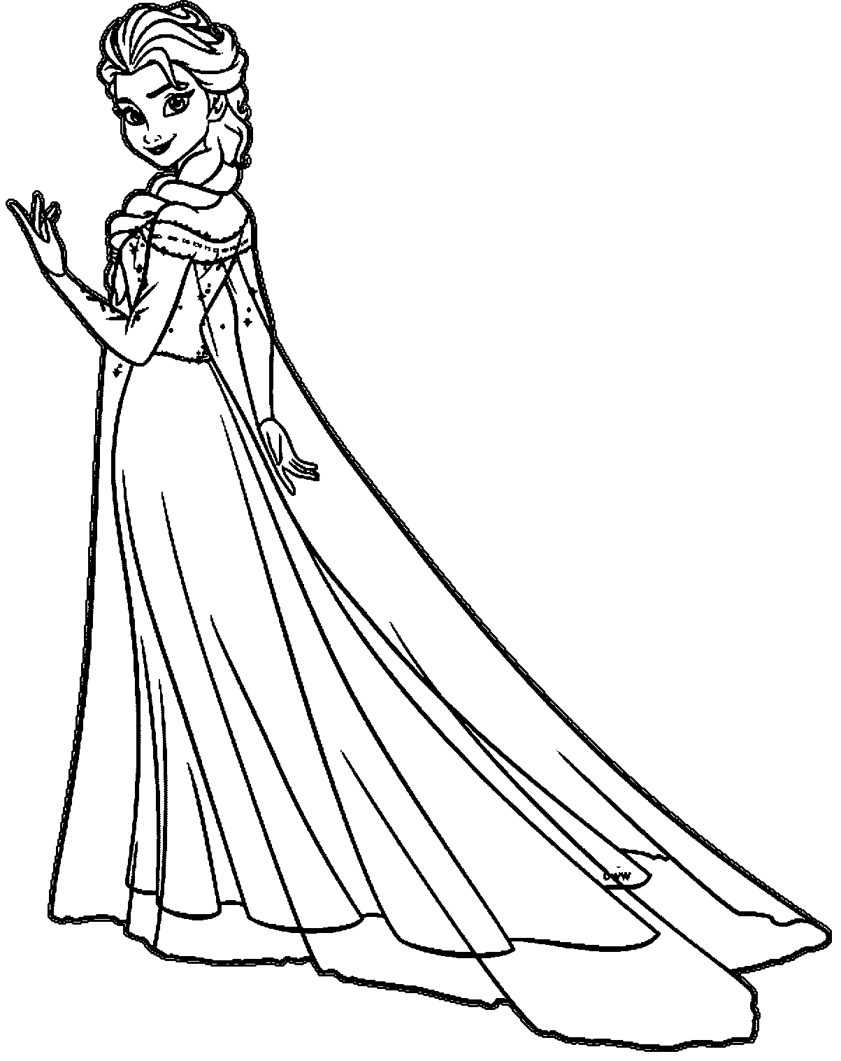 Tô Màu Công Chúa Elsa - Nữ Hoàng Băng Giá - Tô màu trực tuyến
