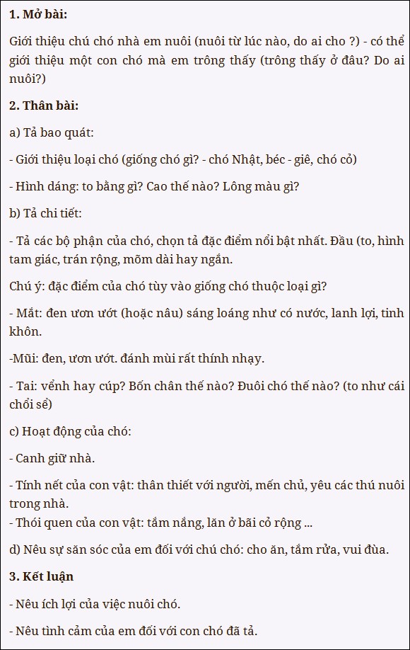 Dàn Ý Bài Văn Tả Con Vật Lớp 5 - Hướng Dẫn Chi Tiết và Đầy Đủ Nhất