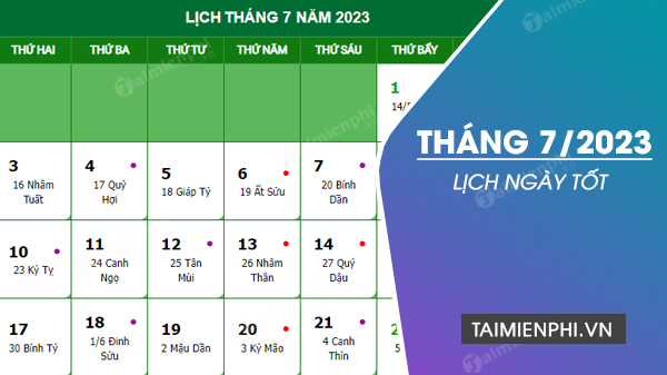 Chọn Ngày Tốt Trong Tháng 7: Bí Quyết Mang Lại May Mắn Và Thành Công