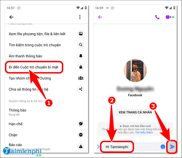 Cách kích hoạt và tắt chế độ trò chuyện bí mật trên Messenger