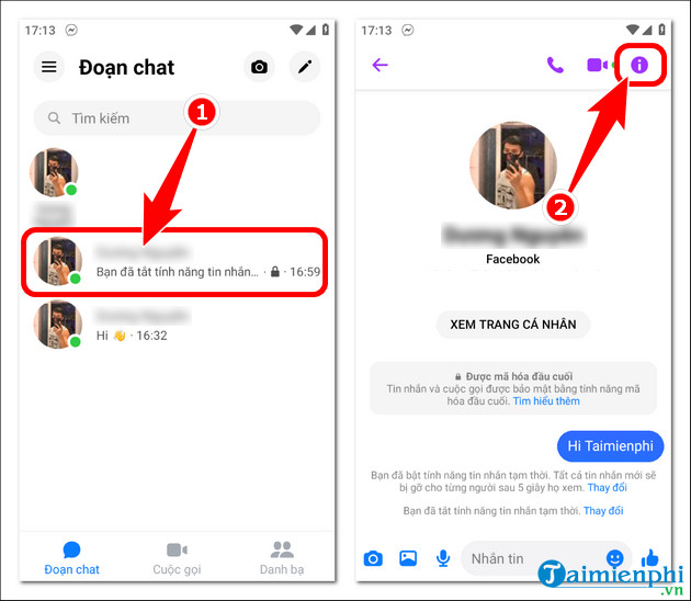 Cách kích hoạt và tắt chế độ trò chuyện bí mật trên Messenger