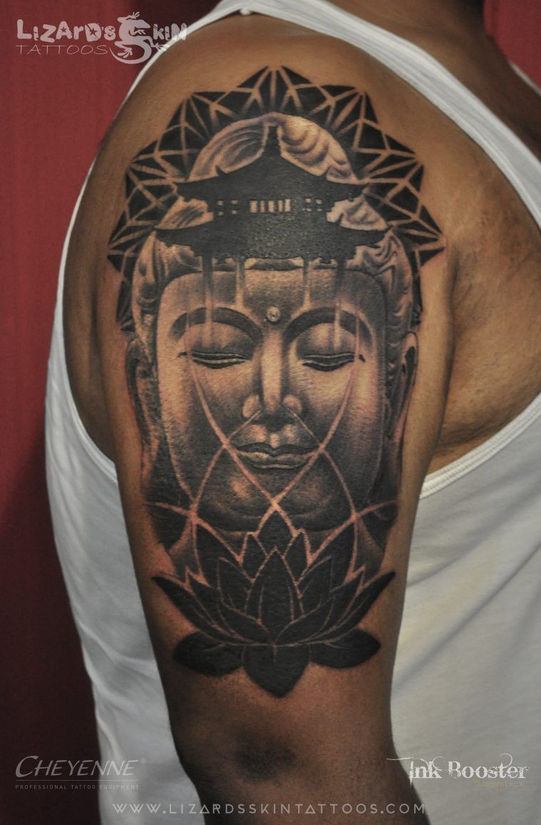 Hình xăm Phật (0147) tại ĐỖ NHÂN TATTOO | Buddha tattoo, Picture tattoos,  Back tattoos for guys