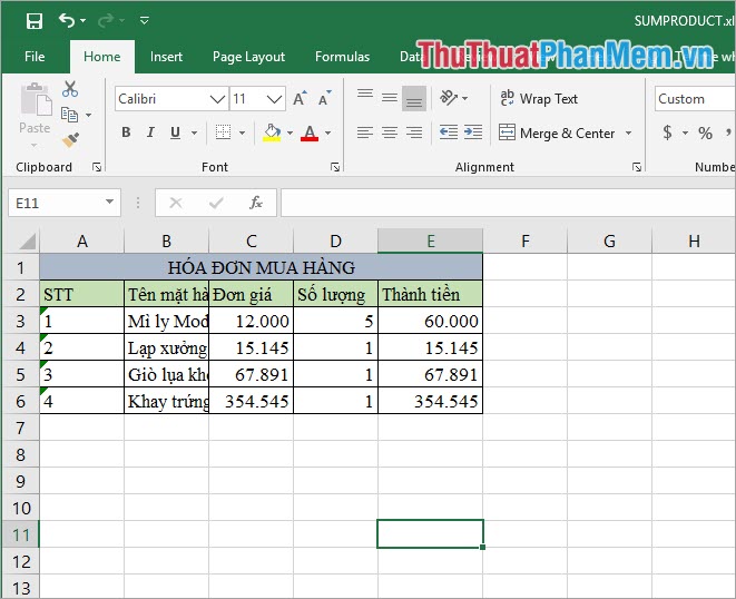 Tạo điểm nhấn với dấu chấm trong dãy số trên Excel