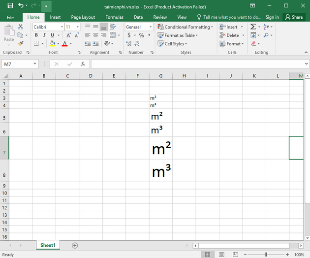 Hướng dẫn cách nhập m2 m3 trong Word, Excel, Powerpoint