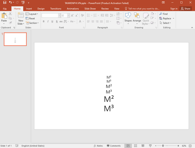 Hướng dẫn cách nhập m2 m3 trong Word, Excel, Powerpoint