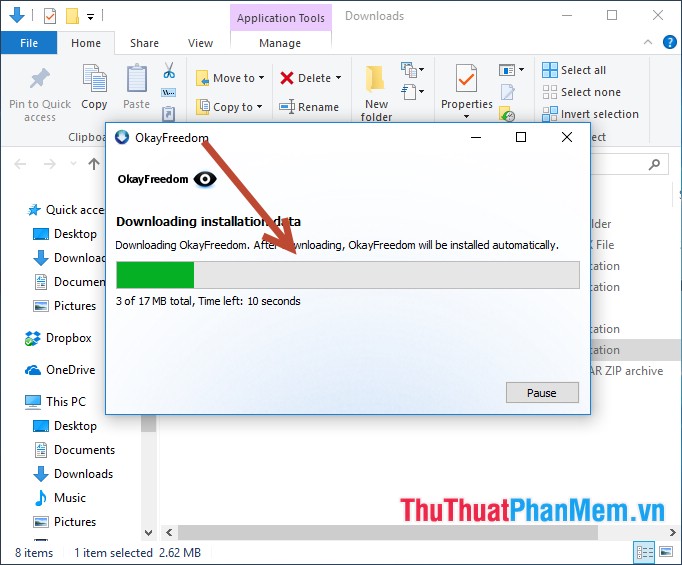 Quá trình tải file cài đặt
