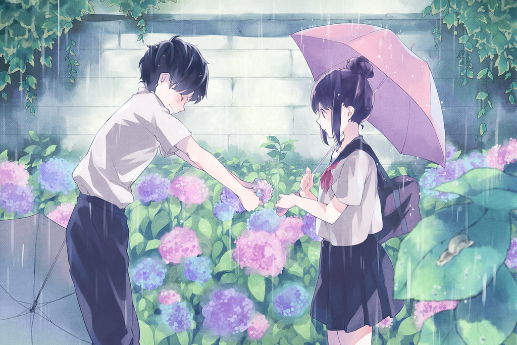Tuyển tập hình nền Anime - Chủ đề tình yêu lãng mạn Full HD | VFO.VN