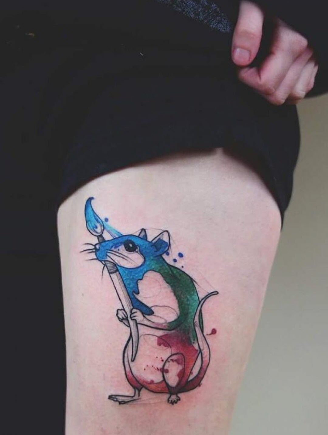 Hình xăm chuột, hình xăm chuột đẹp, mouse tattoo, | Hình xăm, Cô gái xăm  mực, Xăm