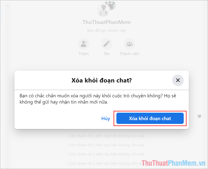 Cách xóa nhóm vĩnh viễn trên Messenger