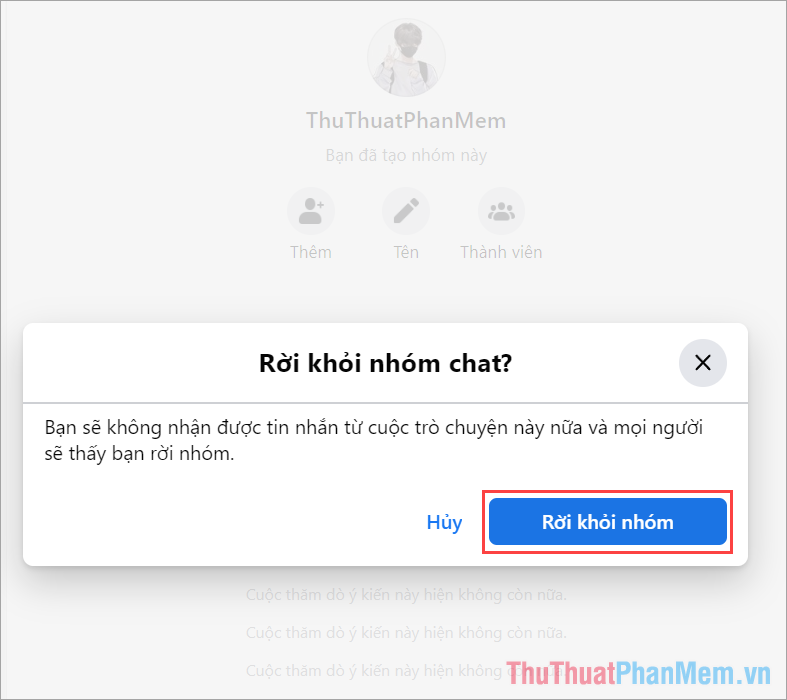 Cách xóa nhóm vĩnh viễn trên Messenger