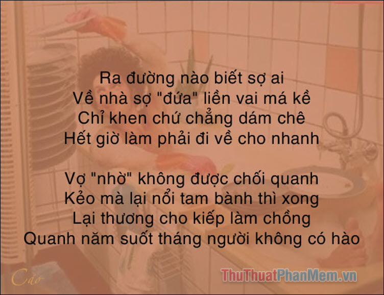 Thơ về vợ - Tuyển chọn những bài thơ hài hước và đặc sắc về bà xã