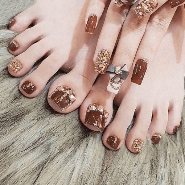 Top những mẫu nail màu nâu sữa đẹp nhất