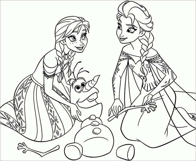 Tranh tô màu Elsa và Anna 0 « in hình này