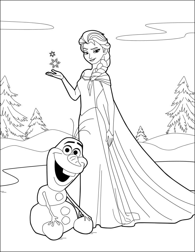 Tranh Tô Màu Elsa Và Anna [137+ Hình Vẽ Công Chúa Elsa] - Họa Mi