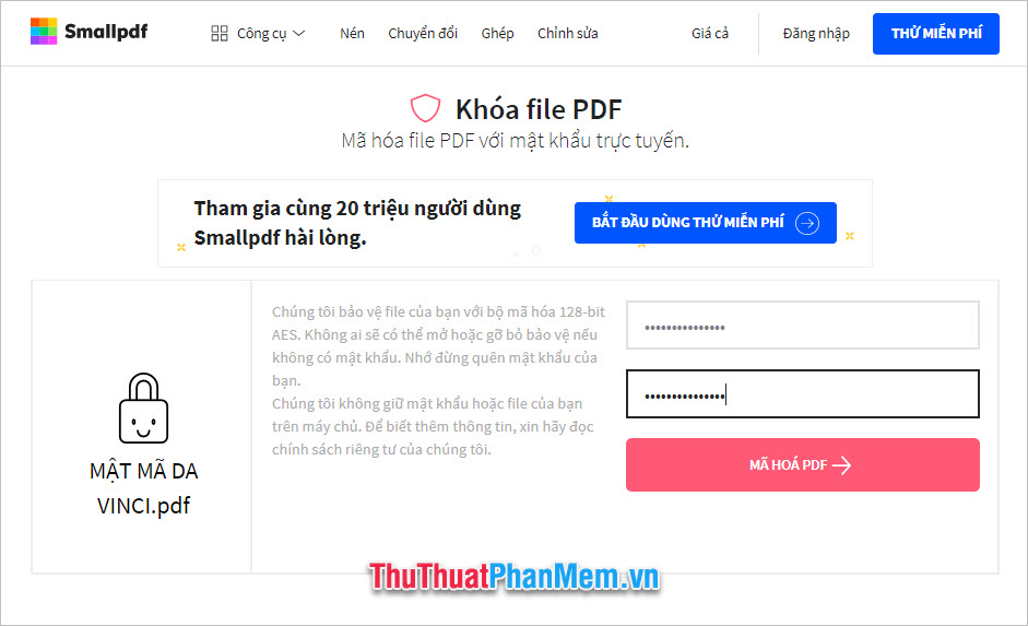 Chiêu Thức: Khóa PDF để An Toàn