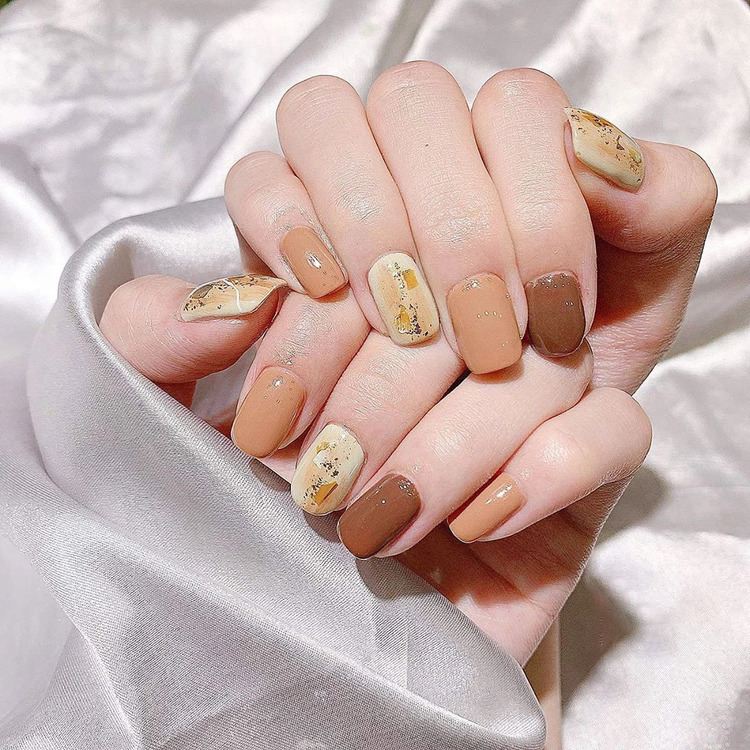 Top những mẫu nail màu nâu sữa đẹp nhất