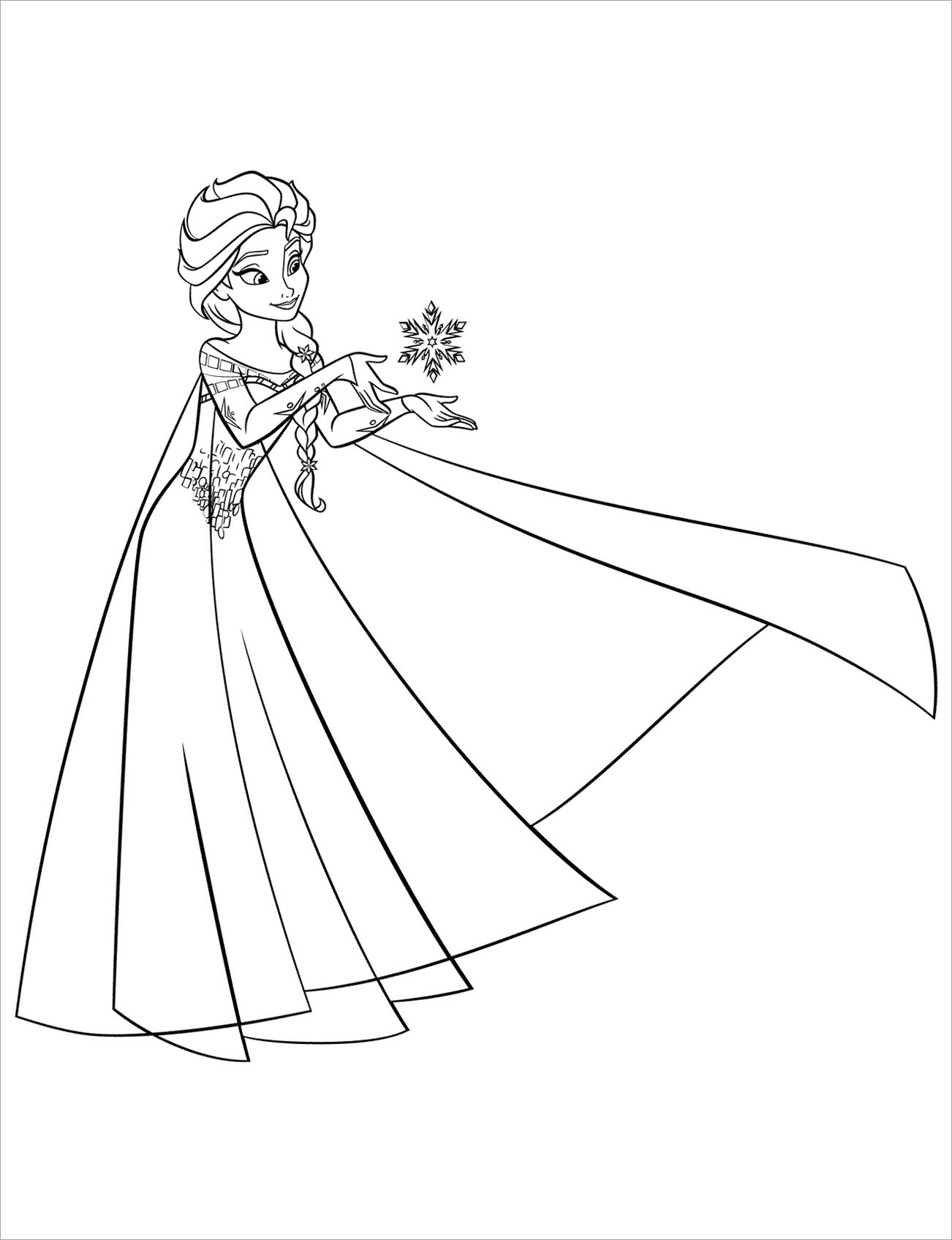 In tranh tô màu công chúa elsa dễ thương hình ảnh 4 | Desenho frozen,  Desenhos para colorir frozen, Frozen para colorir