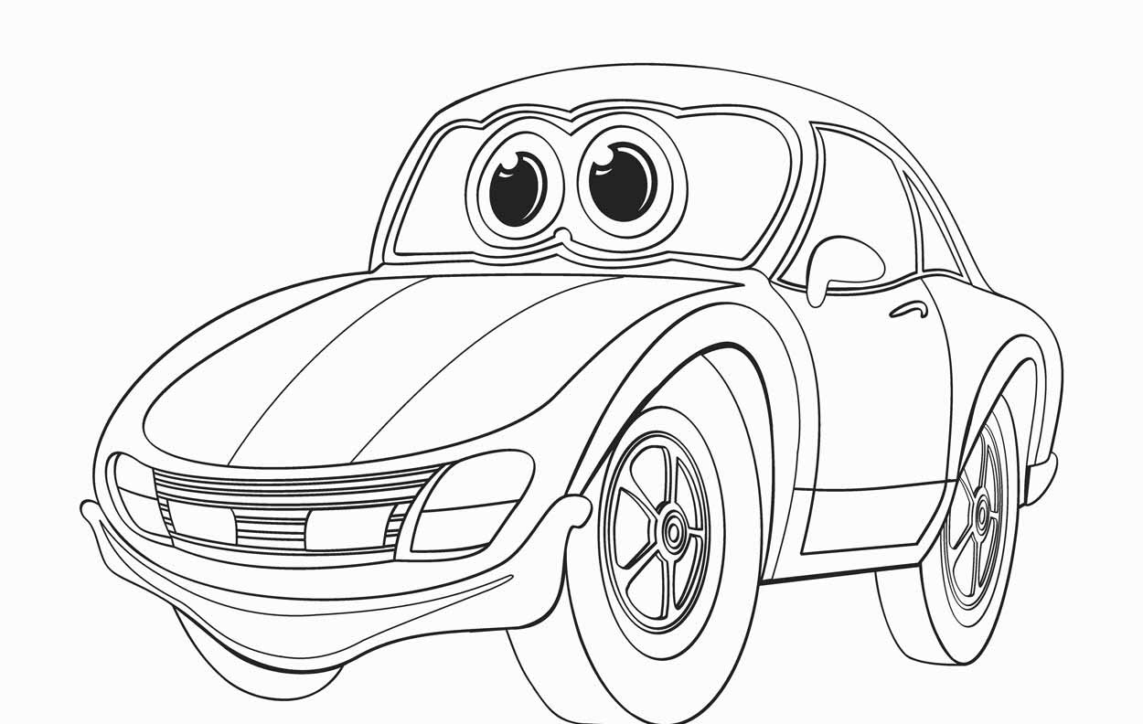 Bộ mẫu tranh tô màu ô tô cho bé trai tập tô siêu đẹp - Xetreem
