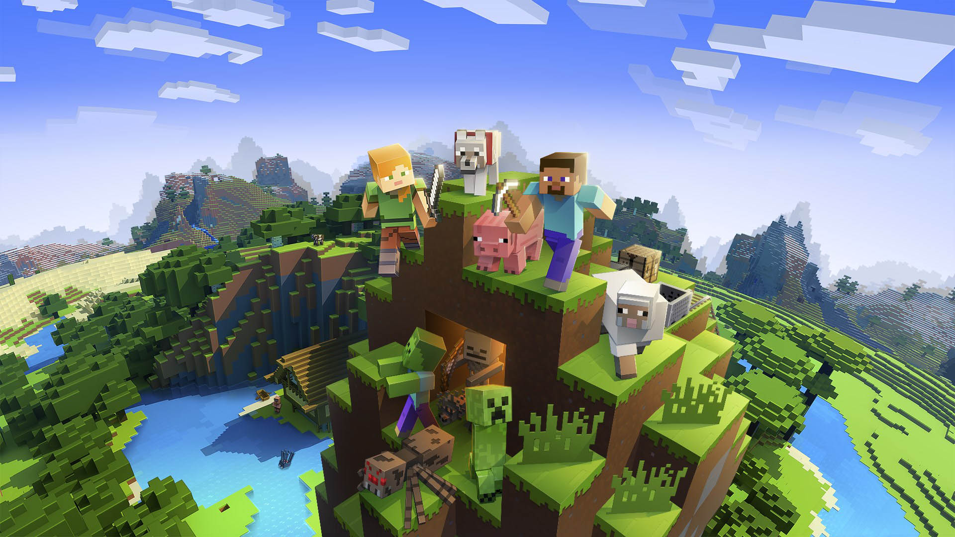 Hình ảnh Nhân Vật Minecraft Với Một Cái Rìu Vectơ PNG , Thiết Kế Nhãn Dán  Với Hình Bóng Hoạt Hình Minecraft Bị Cô Lập, Nhãn Dán PNG và Vector với nền