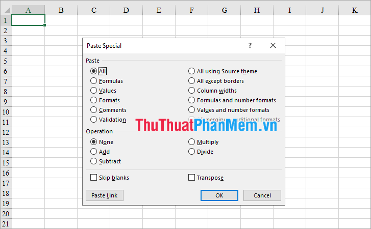 Hướng dẫn sử dụng phím tắt Paste Value trong Excel