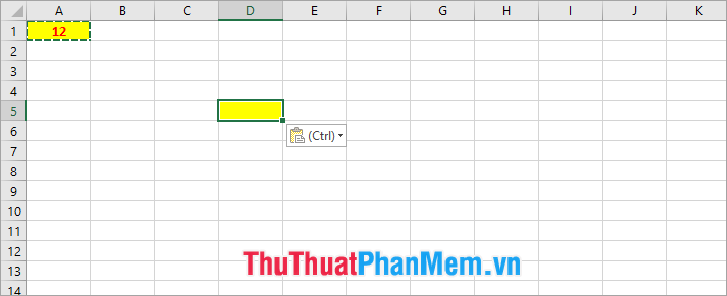 Hướng dẫn sử dụng phím tắt Paste Value trong Excel